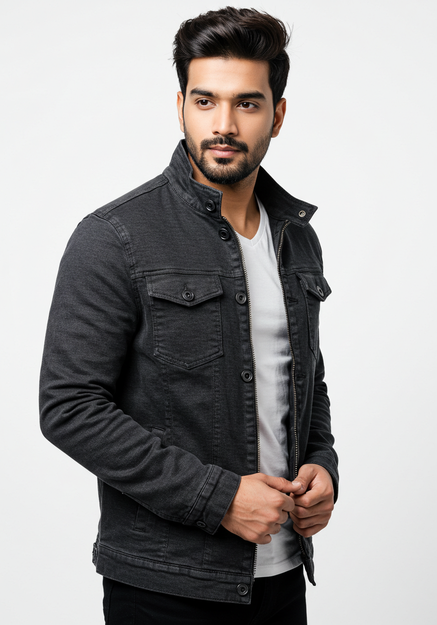 Men's Black Denim Jacket  