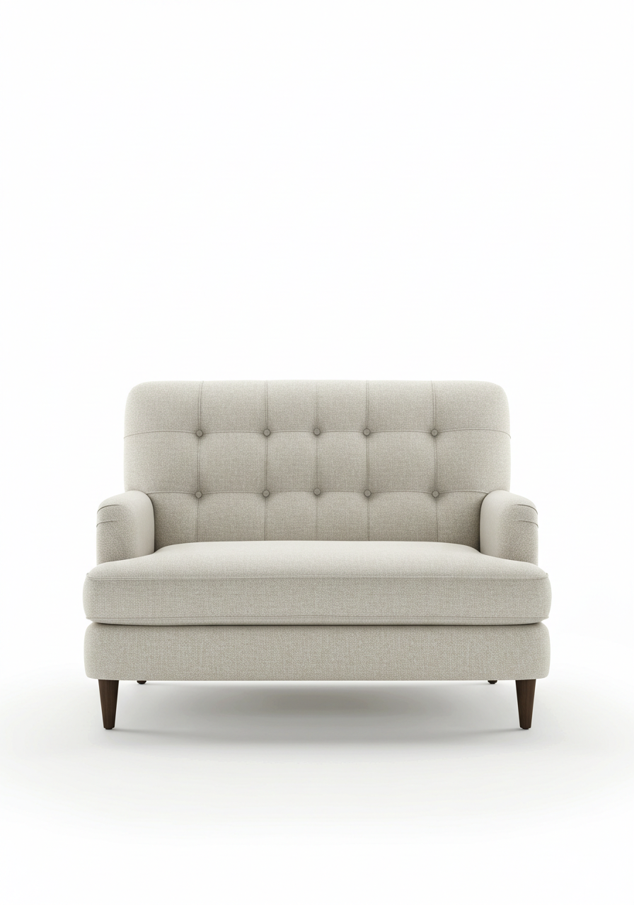 Modern Beige Two-Seater Sofa  