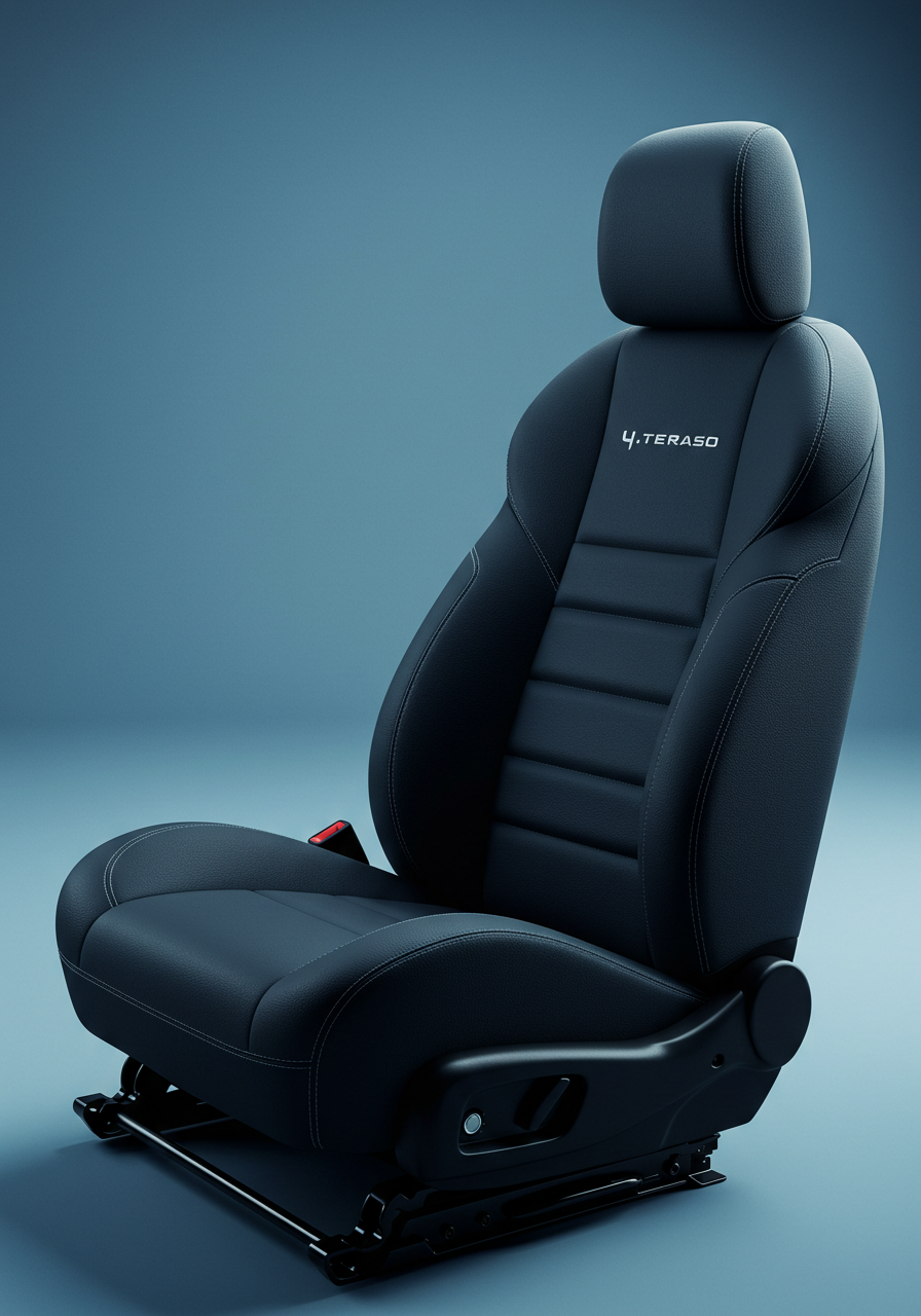 Premium Black Leather Car Seat