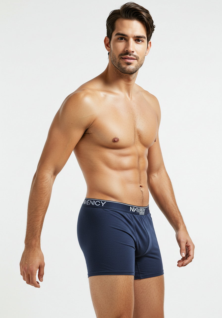 Men's Navy Blue Boxer Briefs  
