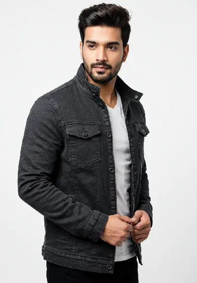 Men's Black Denim Jacket